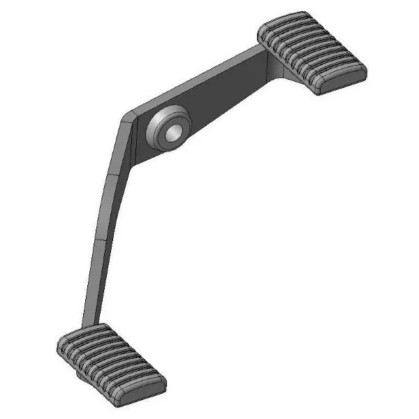 N°19 Shift lever assembly with rubber pads, black from 2017 for gear case