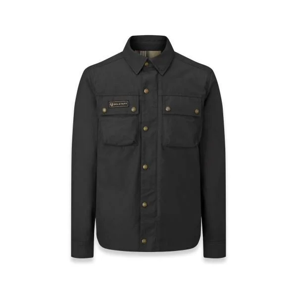 Belstaff Mansion black overshirt, ideal for adventures on a Ural sidecar