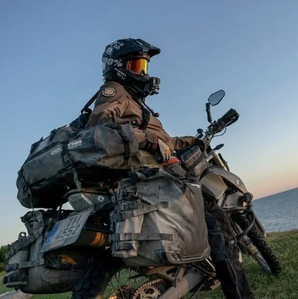 The bottle holster from Enduristan is an accessory used for Ural sidecars via Moto Side Aventure