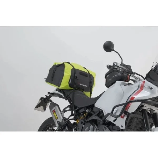 Sacoche de selle Drybag 350 jaune, Étanche, 35 l, accessoire side-car Ural via Moto Side Aventure (concessionnaire sidecar Ural)