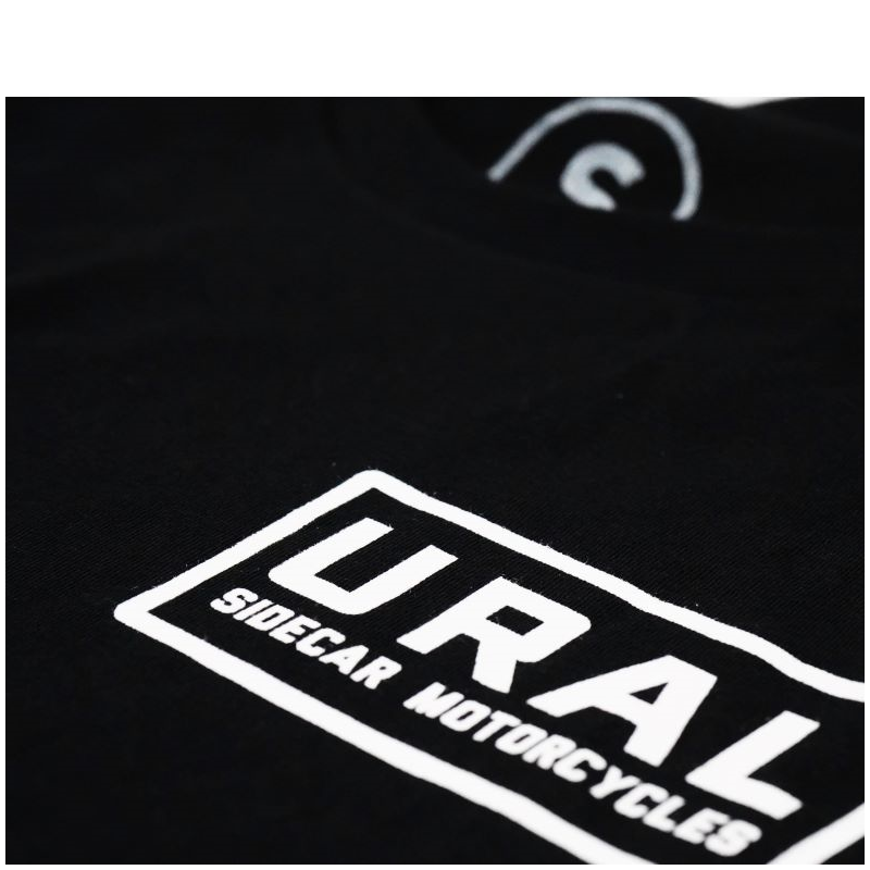 T-Shirt Col Rond Insigne URAL Noir, vetement/life style via Ural par Moto Side Aventure (concessionnaire side car Ural)