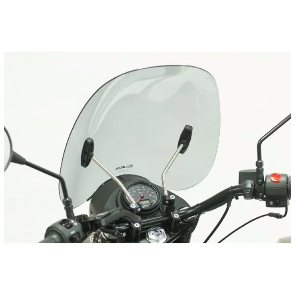 The Ural windscreen smoke with mounting kit is a windshield accessory for Ural sidecars via Moto Side Aventure