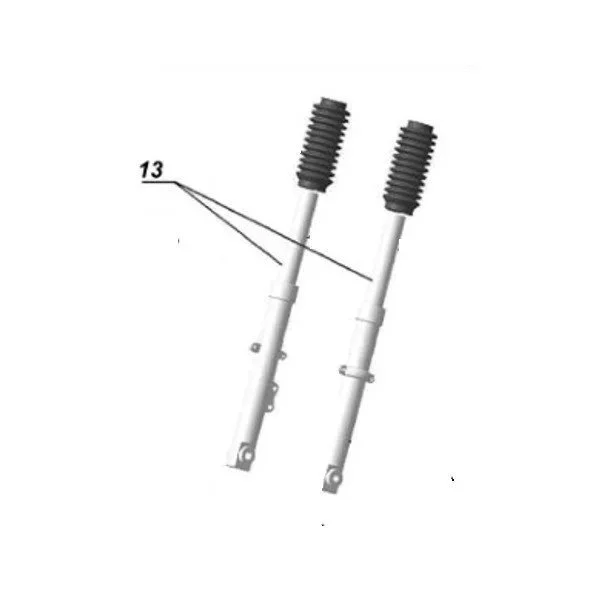 N°13 Marzocchi fork pair since 08/2014 for the telescopic fork (carburetor part)