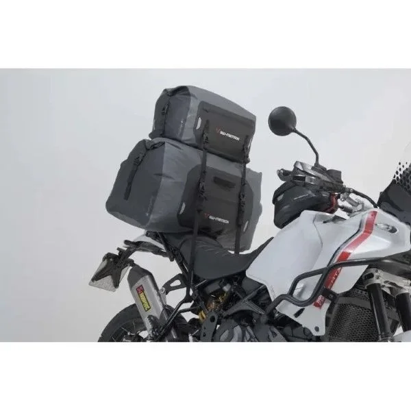 Bolsa de sillín Drybag 350 gris/negro, impermeable, 35 l, accesorio para sidecar Ural a través de Moto Side Aventure (distribuidor de sidecares Ural)
