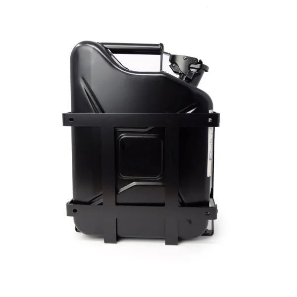 Jerrycan complete with stand, accessory for Ural sidecar via Moto Side Aventure (Ural sidecar dealer)
