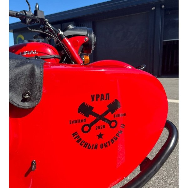 Ural Ct Octobre rouge série limitée 2/20 de 2016 à une roue motrice, side-car d'occasion en dépôt/vente via Moto Side Aventure