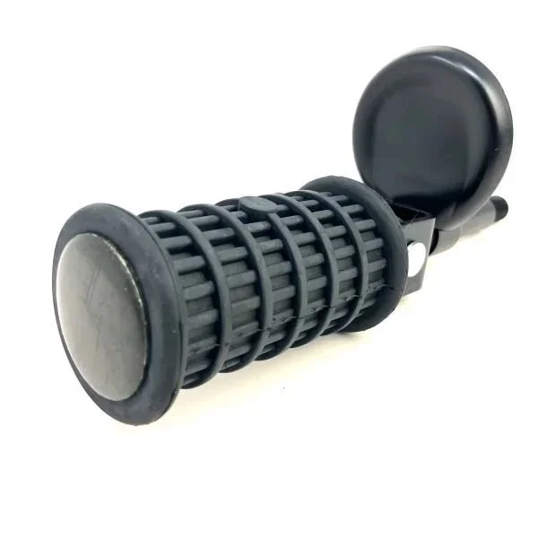 The passenger foot rest black is a seat accessory for Ural sidecars via Moto Side Aventure
