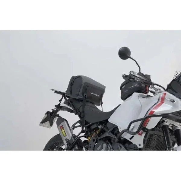 Bolsa de sillín Drybag 180 gris/negro, impermeable, 18L, accesorio para sidecar Ural a través de Moto Side Aventure (distribuidor de sidecares Ural)
