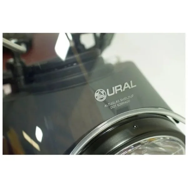 Parabrisas transparente para Ural con kit de montaje, accesorio para sidecar Ural a través de Moto Side Aventure (distribuidor de sidecares Ural)
