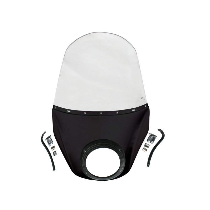 Pare-brise nez de cochon noir mat