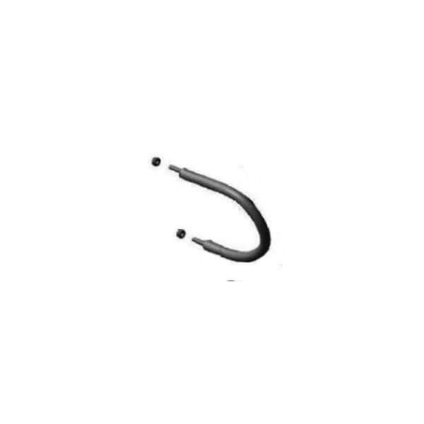 N°2 Barre de protection cylindrique côté gauche noir pour le châssis de la moto (pièce carbu)