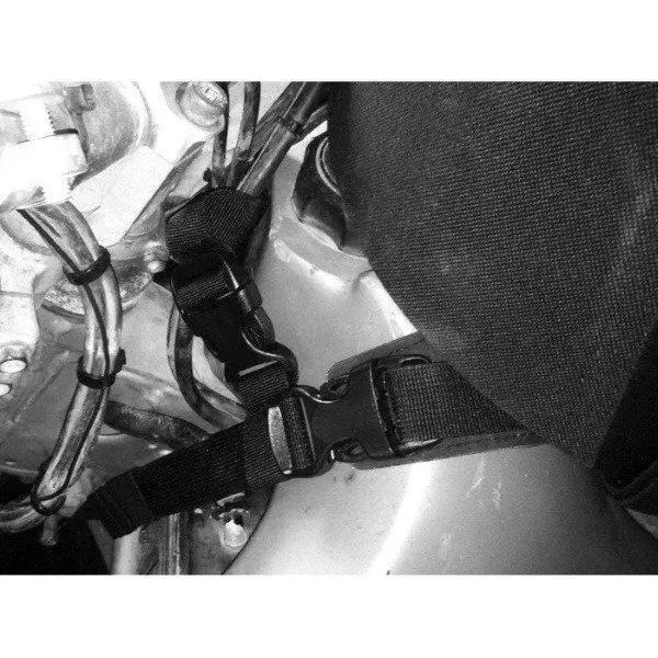 Arnés de fijación delantero Enduristan para la funda de depósito Sandstorm, accesorio para sidecar Ural a través de Moto Side Aventure (distribuidor de sidecares Ural)