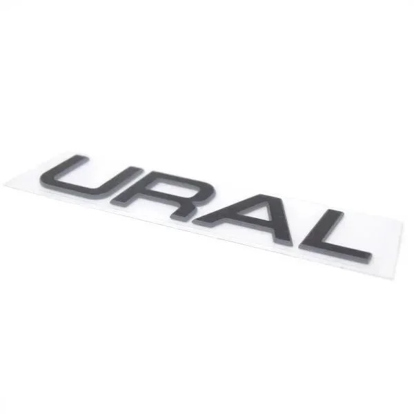 Insignia para el depósito de combustible URAL de aluminio negro mate y plateado, accesorio para sidecar Ural a través de Moto Side Aventure (distribuidor de sidecares Ural)