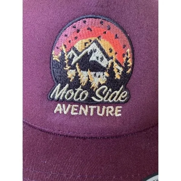 Cap Moto Side Aventure Classic snapback Burgundy, sidecar accessory from Moto Side Aventure (Ural sidecar dealer)