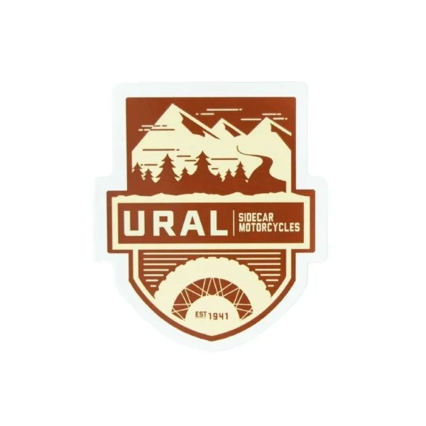 Adventure Badge Decal Red  5.75 x 8.25 cm