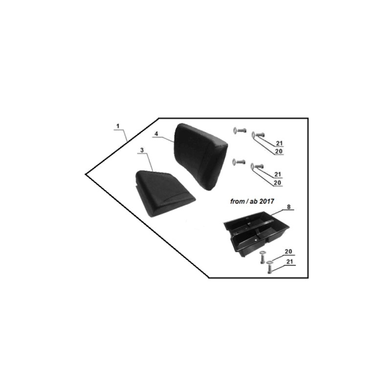 Interieur assembly for sidecar body, original Ural Motorcycles spare part for sidecar via Moto Side Aventure (Ural sidecar dealer)