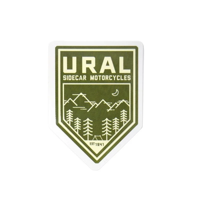 Autocollant de badge de camp vert 5.75x8.25 cm