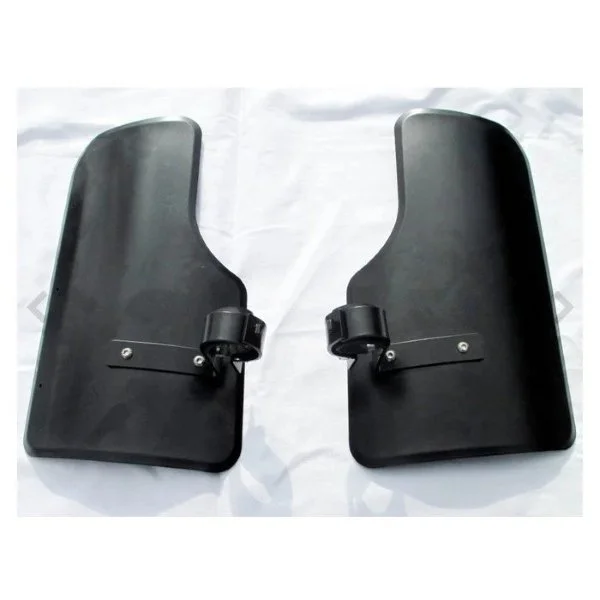 Set of leg mudguards with mounting