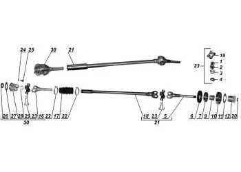 Final Drive Shaft 2WD - Carburetor Parts