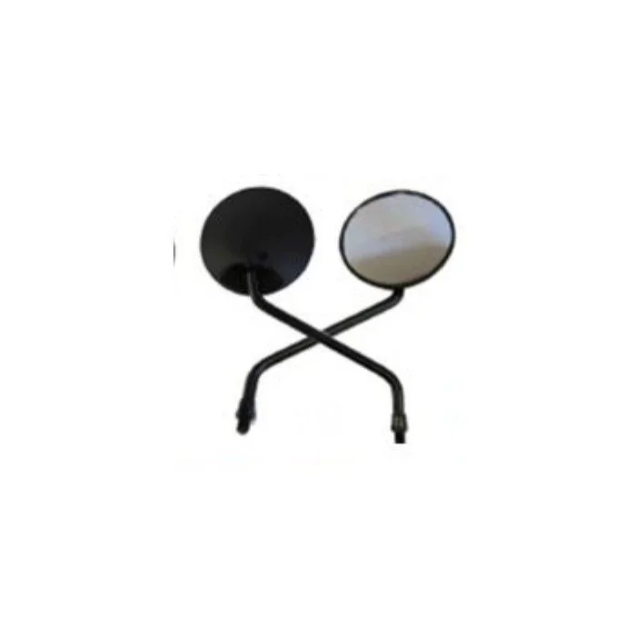 Mirror round black (left and right) for the handlebar, original Ural carburetor sidecar models, via Moto Side Aventure, Ural sidecar dealer