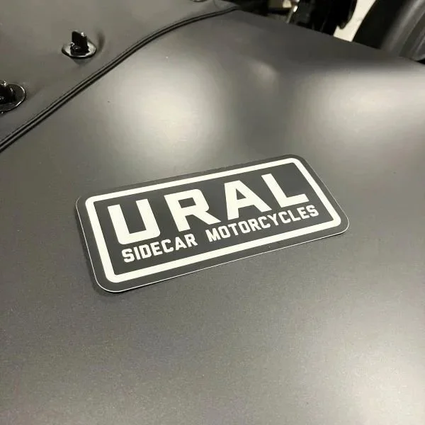 Ural Text Badge Decal, accessory for side-car Ural via Moto Side Aventure (sidecar dealer Ural)