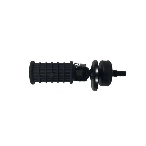 Foot rest passenger with buffer, black zinc