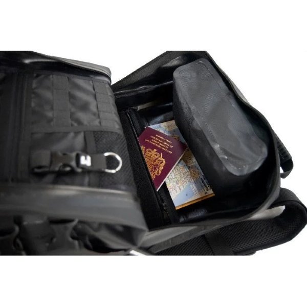 Enduristan Hurricane 25 waterproof rucksack for Ural Motorcycles sidecars