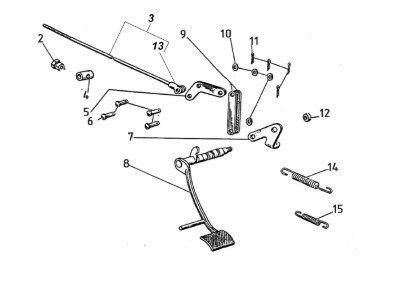 Frein de la roue arrière - Pièces Carburateurs