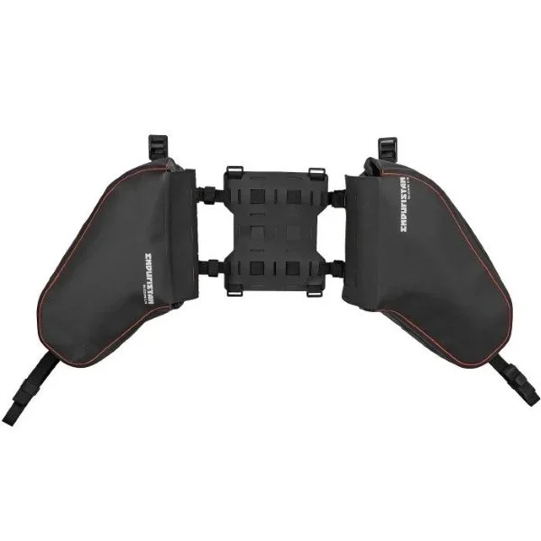 Sacoches de selle Blizzard 2 de 15L de la marque Enduristan pour le garde-boue compatible avec les side-cars de marque Ural Motorcycles