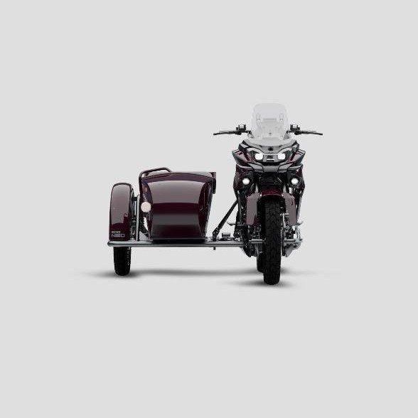 Side-car Ural Neo 500 de couleur Burgundy