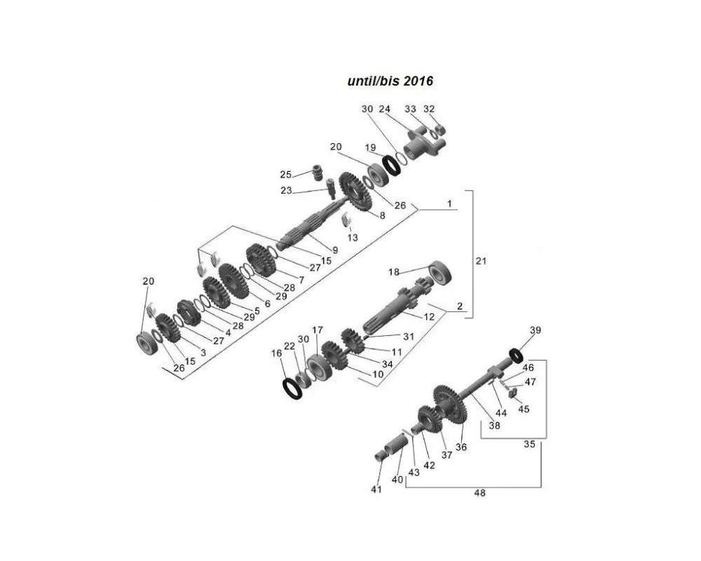 Arbre de la Boîte de Vitesses - Pièces EFI