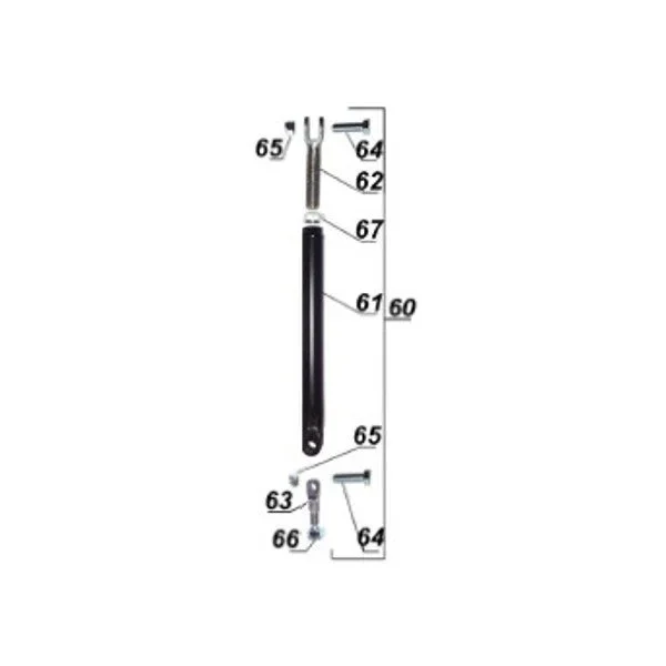 Béquille latérale du side-car jusqu'en 2012 avec fourche de réglage pour châssis de side-car Retro 1WD pour modèles de side-cars Ural carburateur, via Moto Side Aventure concessionnaire side-car Ural
