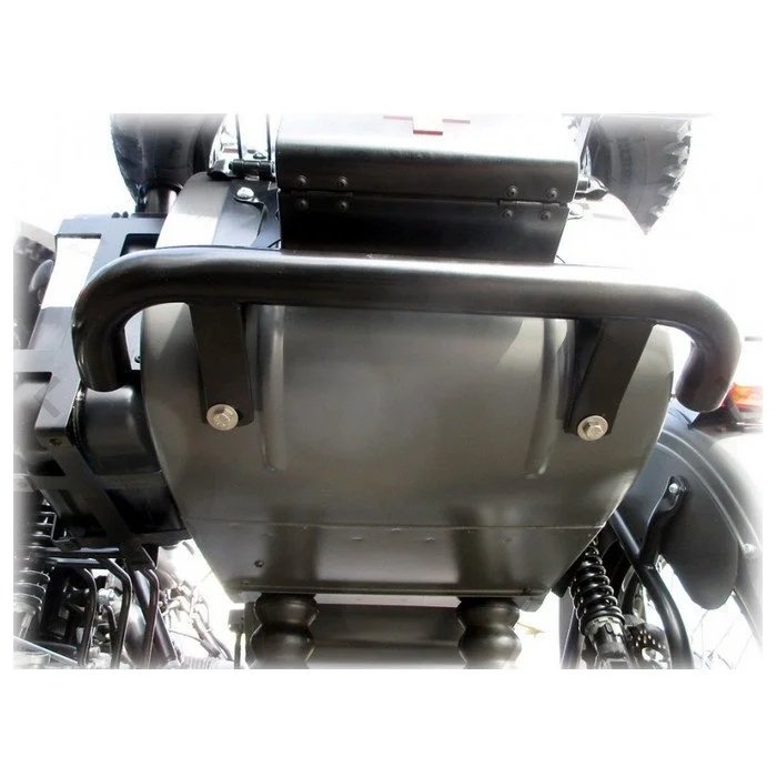 Pare-chocs arrière sidecar, renforcée (chromé ou noir), accessoire pour side-car Ural via Moto Side Aventure (concessionnaire side-car Ural)