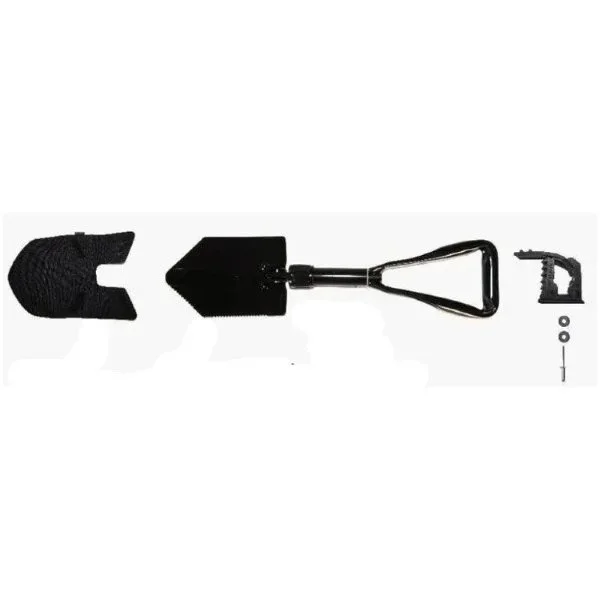 Pala plegable con funda y kit de montaje