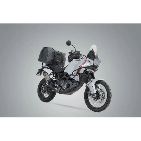 Sacoche de selle Drybag 600 gris/noir, Étanche, 60 l, accessoire pour side-car Ural via Moto Side Aventure (concessionnaire sidecar Ural)
