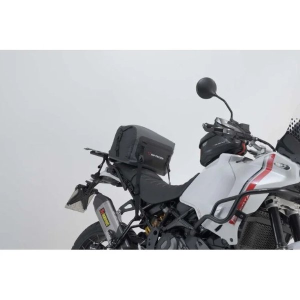 Sacoche de selle Drybag 180 gris/noir, Étanche, 18l, accessoire pour side-car ural via Moto Side Aventure (concessionnaire sidecar Ural)