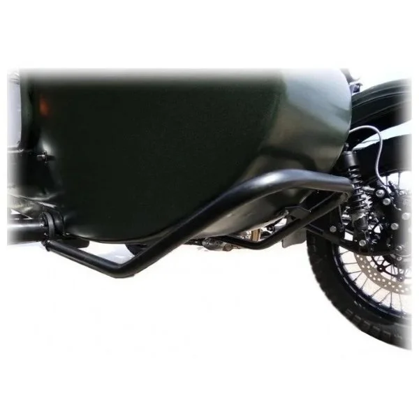 Parachoques delantero de serie (negro o cromado), accesorio para sidecar Ural a través de Moto Side Aventure (distribuidor de sidecares Ural)