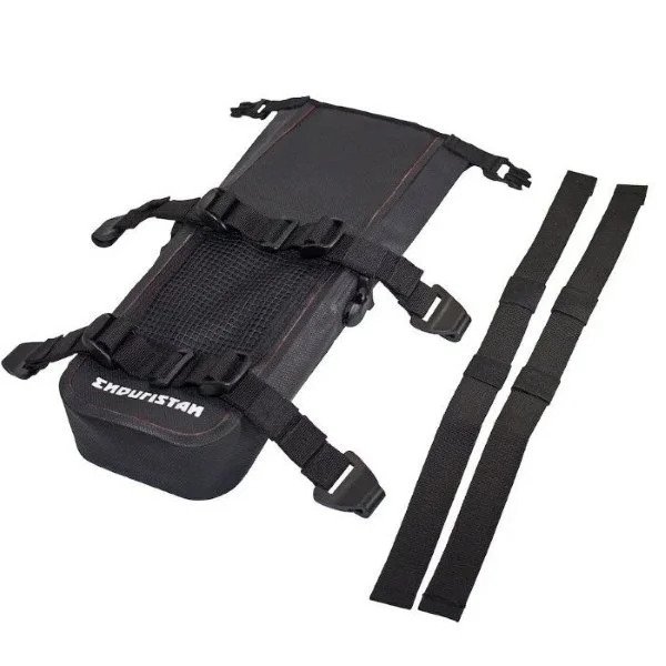 Pequeña bolsa de la marca Enduristan para el guardabarros, compatible con los sidecares de la marca Ural Motorcycles