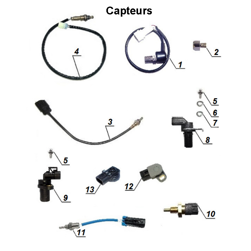 Capteurs pour les side-cars Ural Motorcycles dotés d'un moteur à injection EFI.