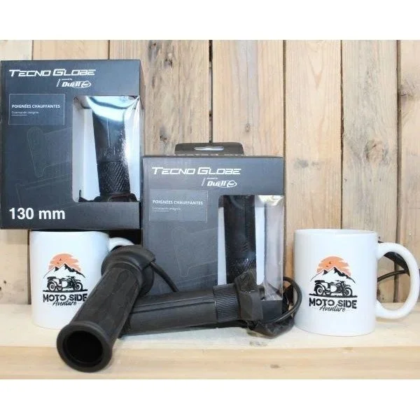 GOLD heated grips with integrated switch from Tecno Globe are accessories for Ural sidecars offered by Moto Side Aventure.