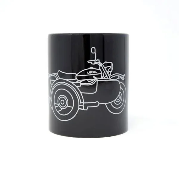Tasse à café Side-car Ural - Vue latérale Ural, accessoire side-car Ural via Moto Side Aventure (concessionnaire side-car Ural)