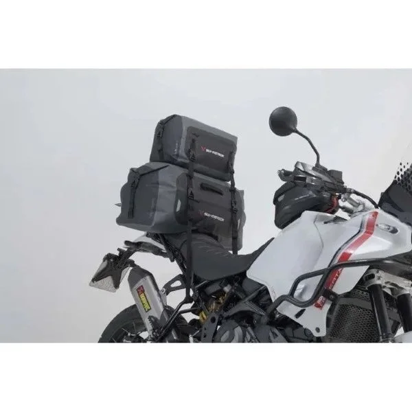 Bolsa de sillín Drybag 180 gris/negro, impermeable, 18L, accesorio para sidecar Ural a través de Moto Side Aventure (distribuidor de sidecares Ural)