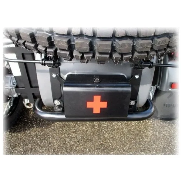 Crash bar sidecar rear, heavy version (chrome or black), accessory for Ural sidecar via Moto Side Aventure (Ural sidecar dealer)