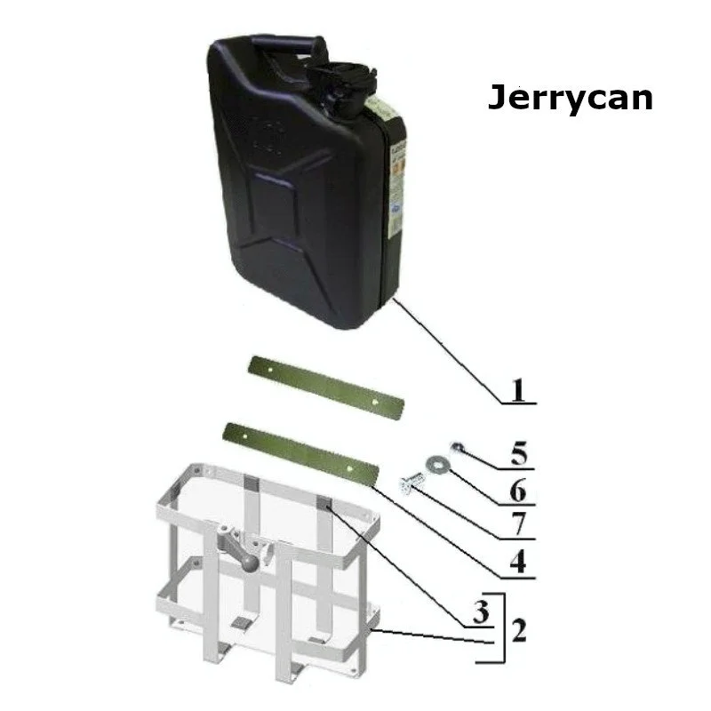 Jerrycan for Ural Motorcycles sidecars with an EFI injection engine.
