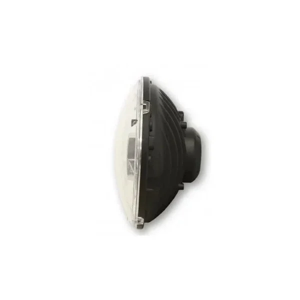 El inserto negro para el faro LED es un accesorio para sidecares Ural disponible a través de Moto Side Aventure (distribuidor de sidecares Ural)