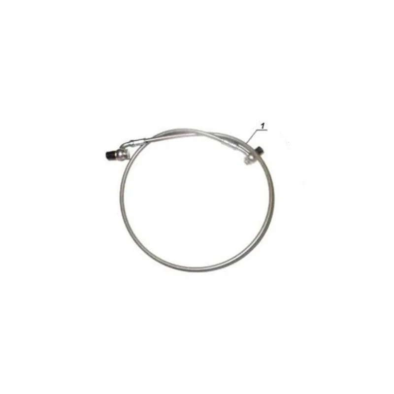 Brake hose steel flex front including banjo bolts and seal rings for the front brake, original Ural Motorcycles spare part for sidecar via Moto Side Aventure (Ural sidecar dealer)