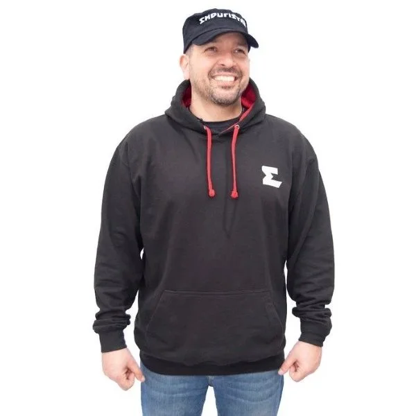 Sweat à capuche noir avec logo de la marque Enduristan sont des accessoires pour side-cars Ural proposées par Moto Side Aventure.