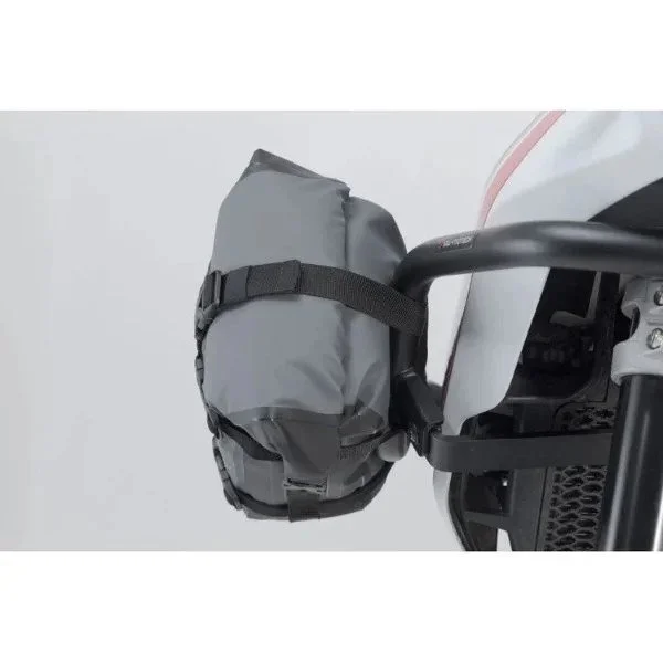 Bolsa de sillín Drybag 80 gris/negro, impermeable, 8L, accesorio para sidecar Ural a través de Moto Side Aventure (distribuidor de sidecares Ural)