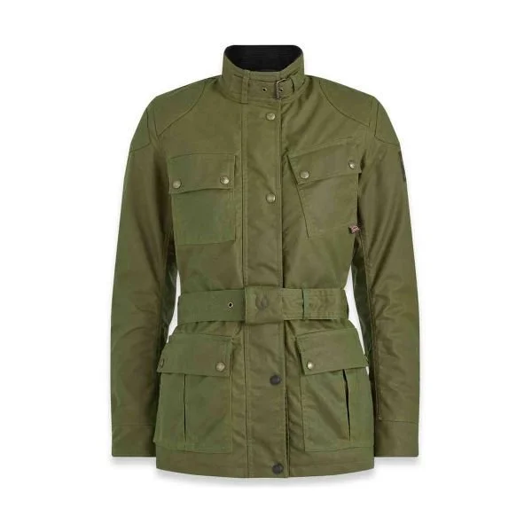 Trialmaster Pro W Wax60z green women's jacket, ideal for adventures in a Ural sidecar