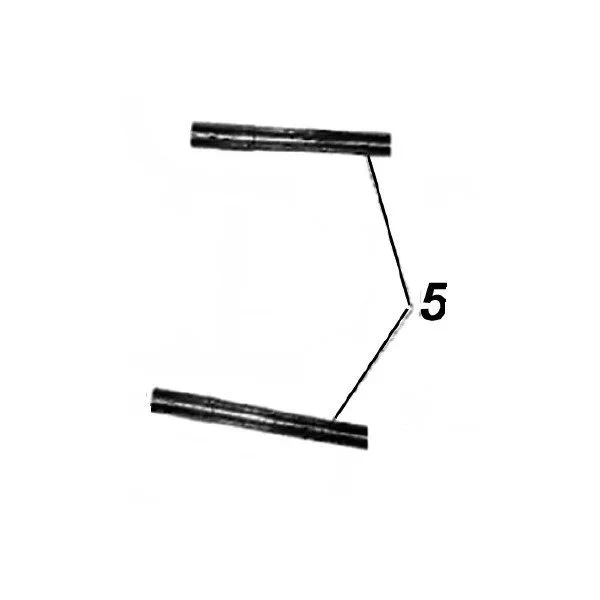 N°5 Tuyau de dérivation avec catalyseur pour 2006-2007, chromé (d=36mm, L=24cm) du système d'échappement 750 cc (pièce carbu)